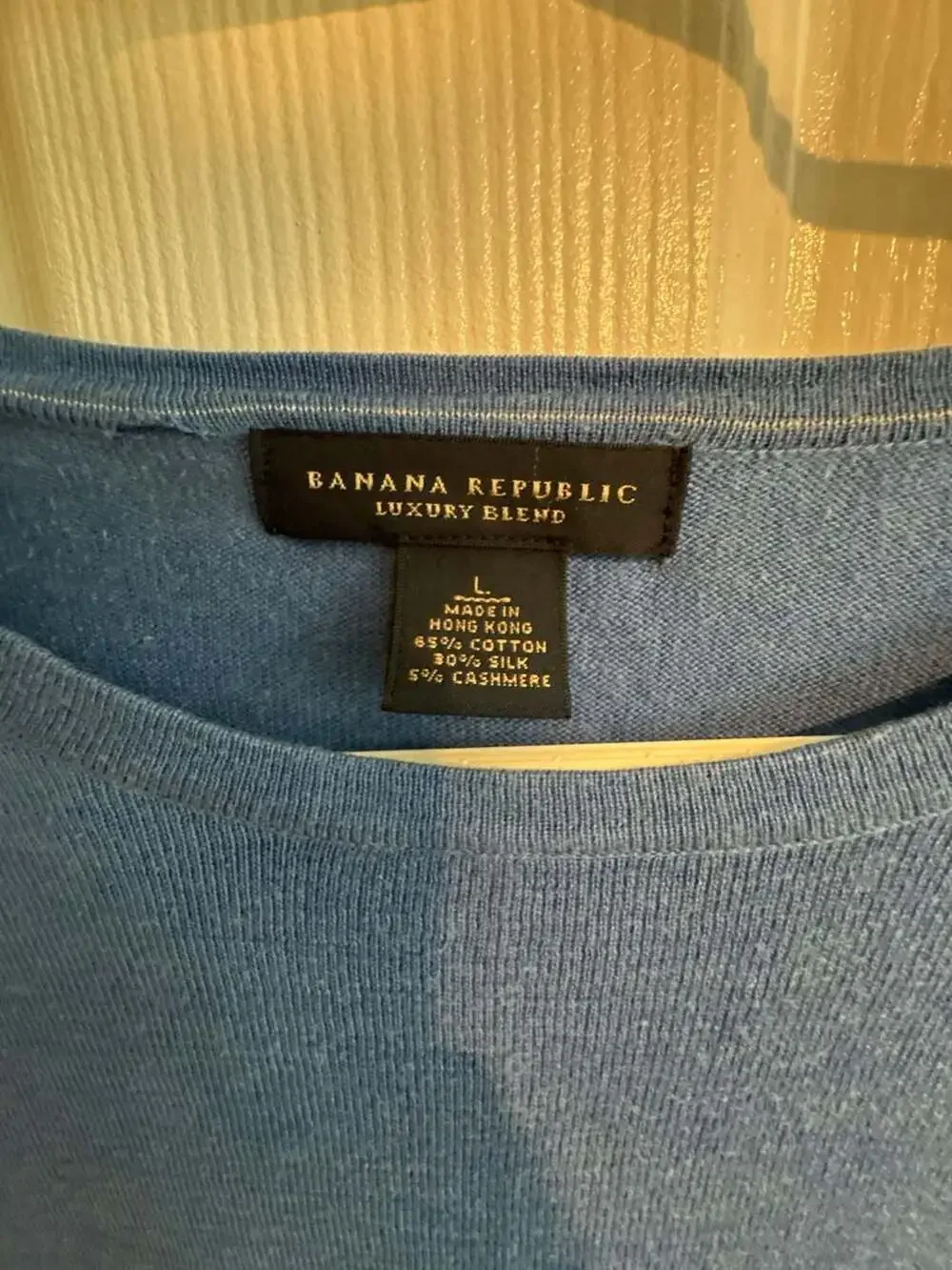 Banana Republic Luxury Blend Long Sleeve Crewneck Sweater (Cotton/Silk/Cashmere)